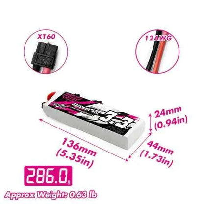 CNHL 3300mAh 14.8V 4S Lipo Battery 40C with XT60 Plug for High-Performance RC Drones and Cars